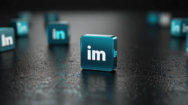 Photo linkedin linked sign screen office professional computer app background online job