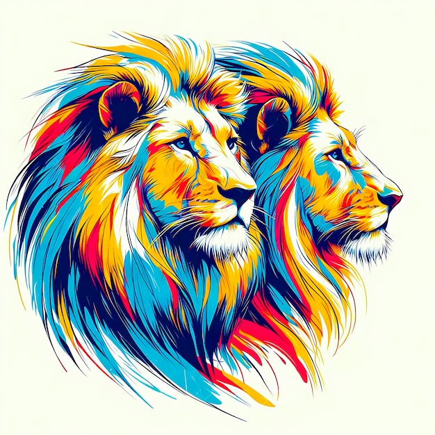 A lion art illustration