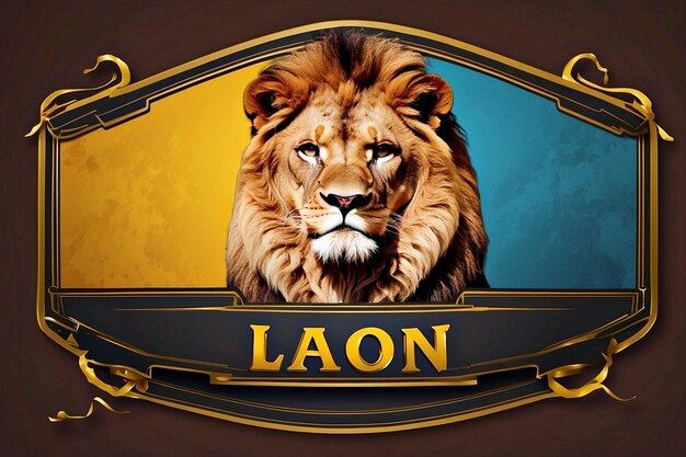 Photo lion banner template