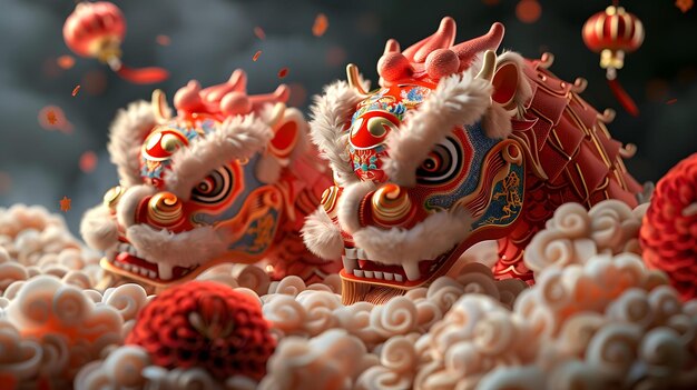 Photo lion dance