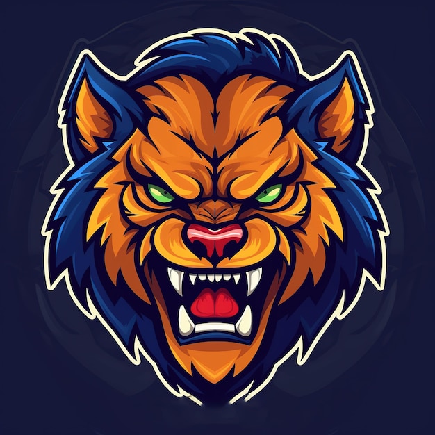 lion esport mascot logo