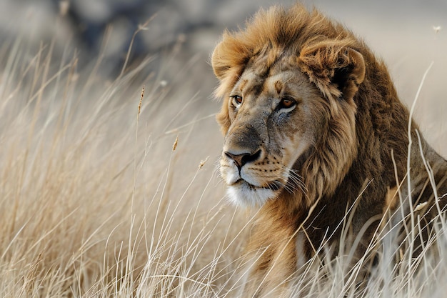 Lion in the Etosha National Park Namibia