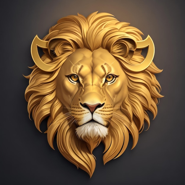 lion head logo king of the jungle