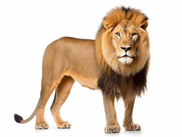 A Lion isolated on white