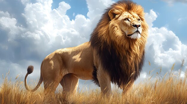 lion of judah exuding strength and power christian conceptual illustration image isolated on