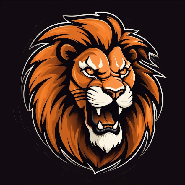 lion logo cartoon