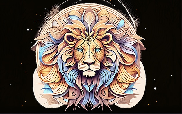 Lion mandala tshirt design free download