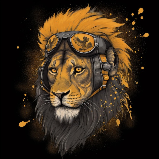 Lion Punk Illustration