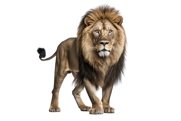 Lion on a white background