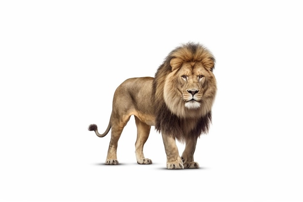 Lion on a white background