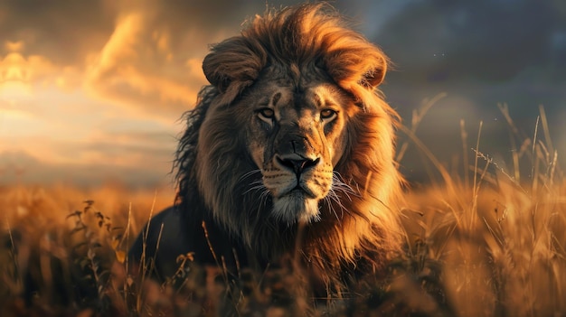 lion in the wild