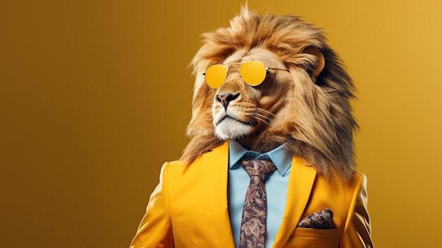 lion with sunglasses