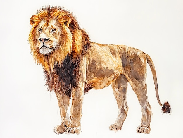 Lion with white background