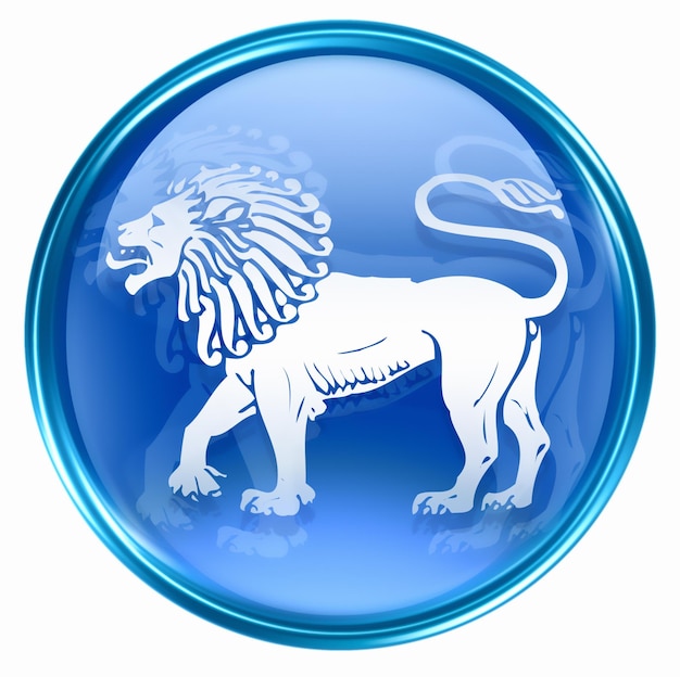 Lion zodiac button icon