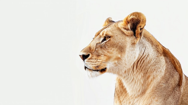 a lioness with a long neck is shown in a white background