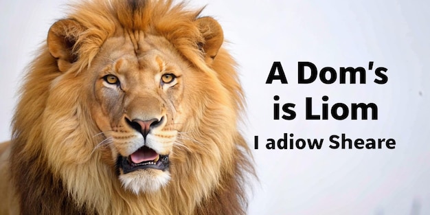 A lions share idiom on a white background