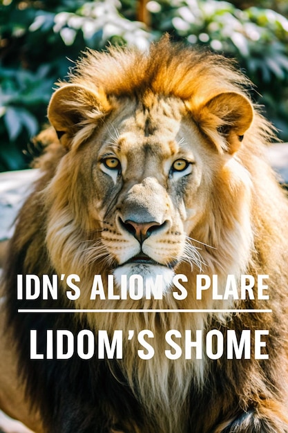 A lions share idiom on a white background