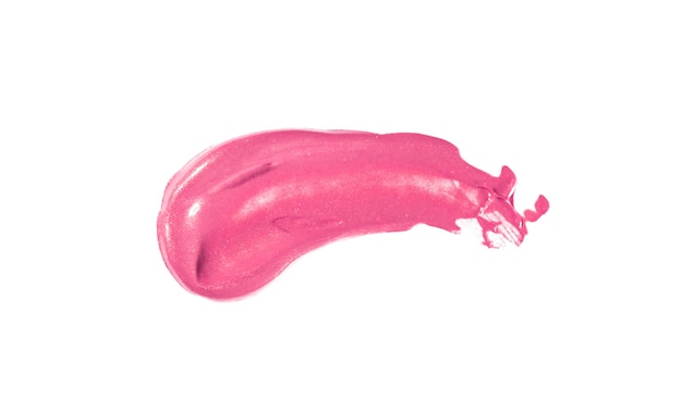 Lipstick smear isolated on a white background