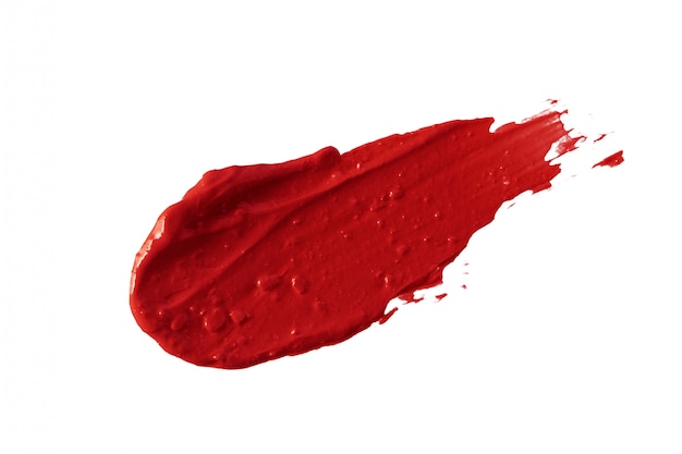 Lipstick swatch isolated on white 