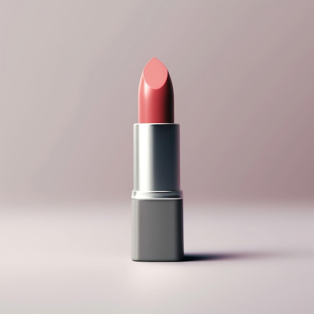 A lipstick that is on a pink background