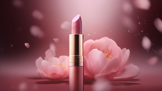 A lipstick with the word beauty on it