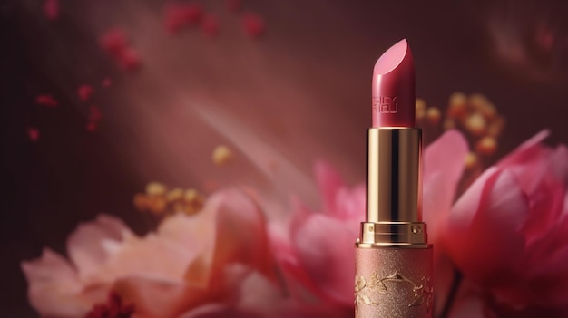 A lipstick with the word beauty on it