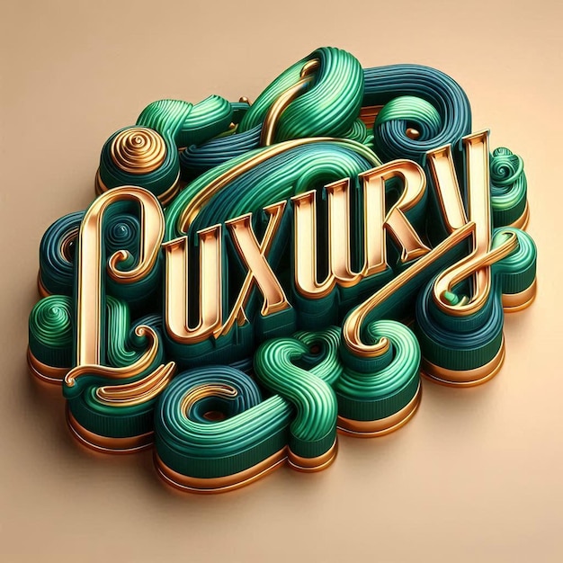 liquid 3d font design