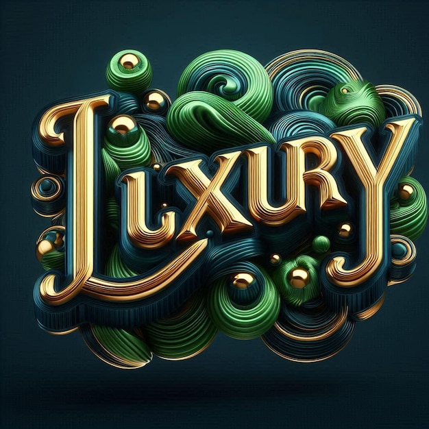 liquid 3d font design