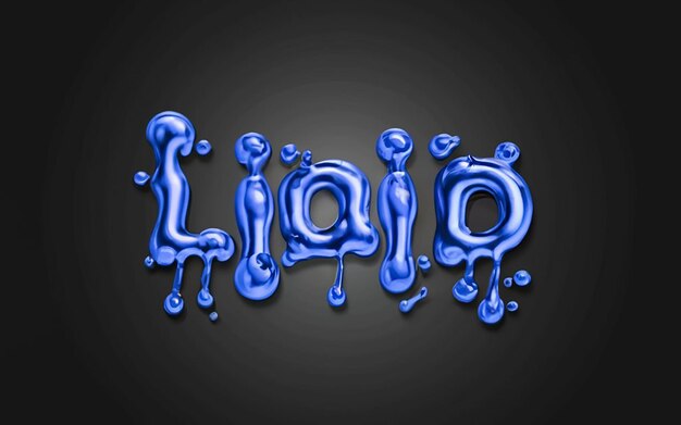 Liquid 3D Fonts