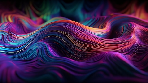 Liquid abstract background AI Generative color mix painting