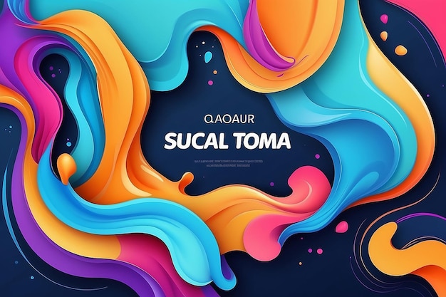 Liquid abstract banner design Fluid Vector shaped background