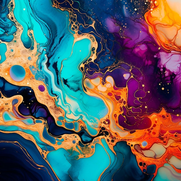 liquid abstract colorful texture background ai generative