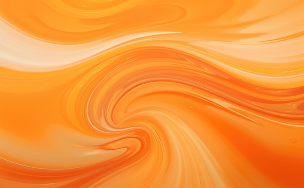 Photo liquid art of swirling orange hues creates a mesmerizing vortex of color and motion