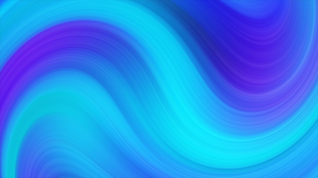 Liquid blue gradient color elements. Dynamic abstract background. 3d rendering animation