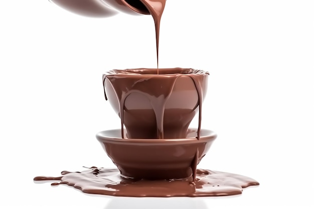 Liquid chocolate fountain for dipping treats at an event or celebration