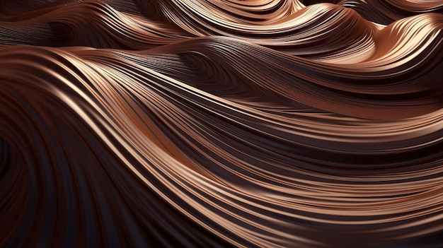 Liquid Chocolate wave abstract dark background