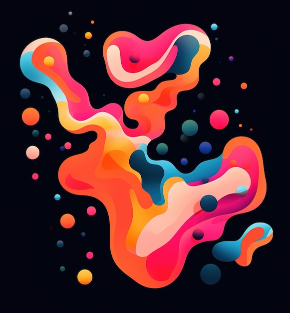 Liquid Color Symphony Abstract Multicolor Background Collection