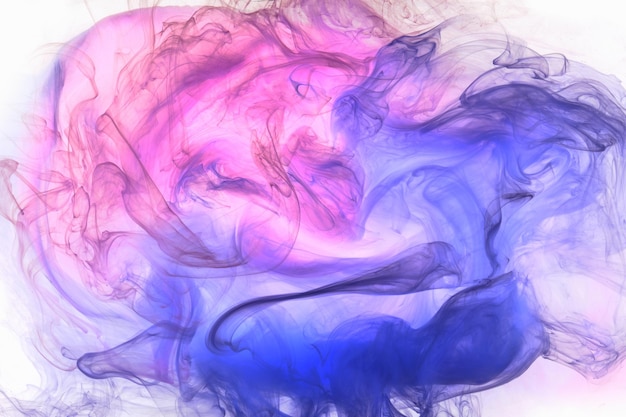 Liquid fluid art abstract background Pink blue acrylic paint underwater galactic smoke ocean