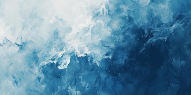 Liquid fluid grunge texture on tranquil abstract blue paint background Serene and calming artistic composition