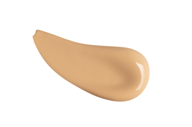 Liquid foundation, BB CC cream swatch smear smudge isolated