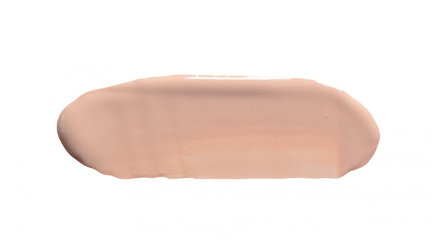 Liquid foundation cream swatch isolated on white