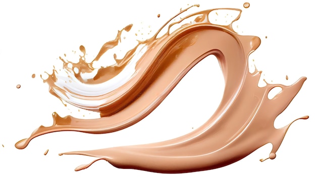 Liquid foundation splash swirl