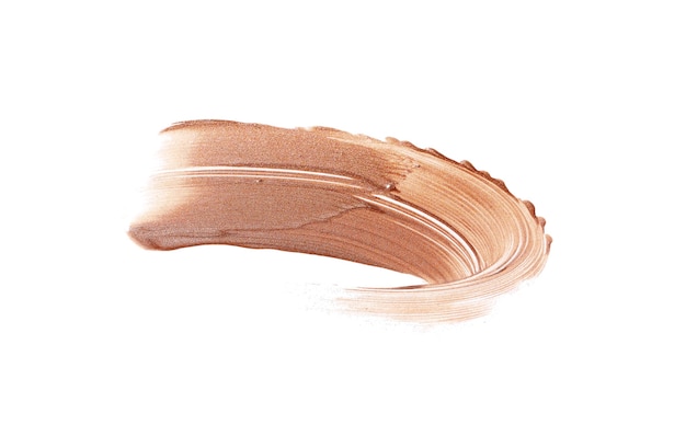 Liquid foundation swatch smudge smear isolated on white