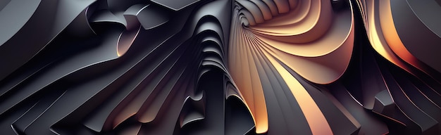 Liquid geometric minimal waves abstract background Generative AI