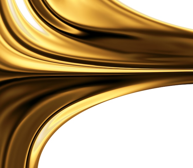 Liquid gold abstract design or art elements