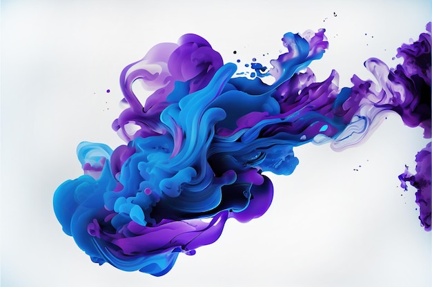 Liquid ink cloud abstract background 3d illustration Generative AI