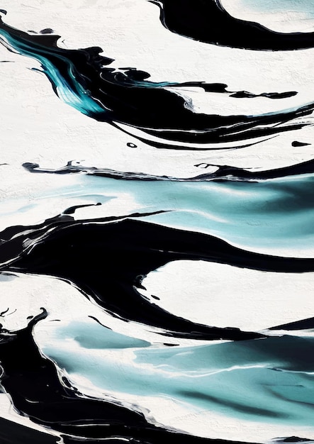 Liquid Ink Painting Abstract Background with Grunge Effect Unique Art