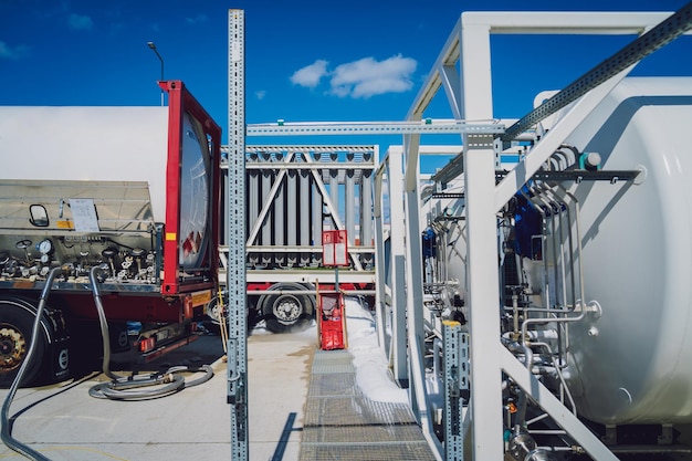 Liquid nitrogen tanks and heat exchanger coils for producing industrial gas