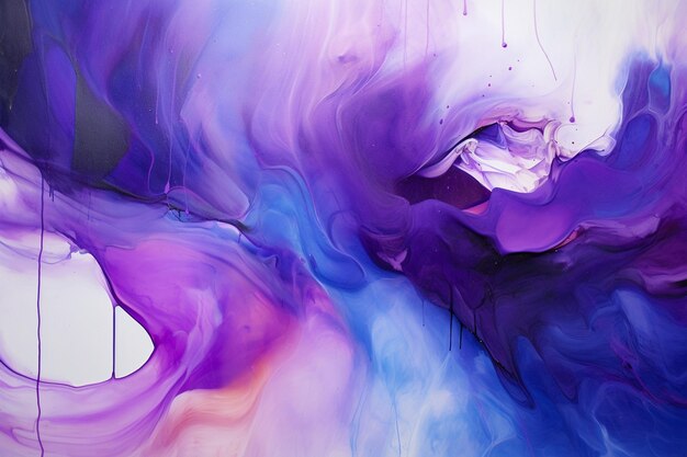 Liquid Purple Art Painting Abstract Colorful Background