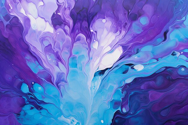 Liquid Purple Art Painting Abstract Colorful Background